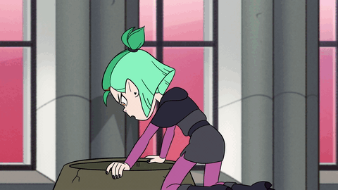 amity shakes luz (who is pretending to be an abomination), while saying "who are you? i want answers" (not captioned)