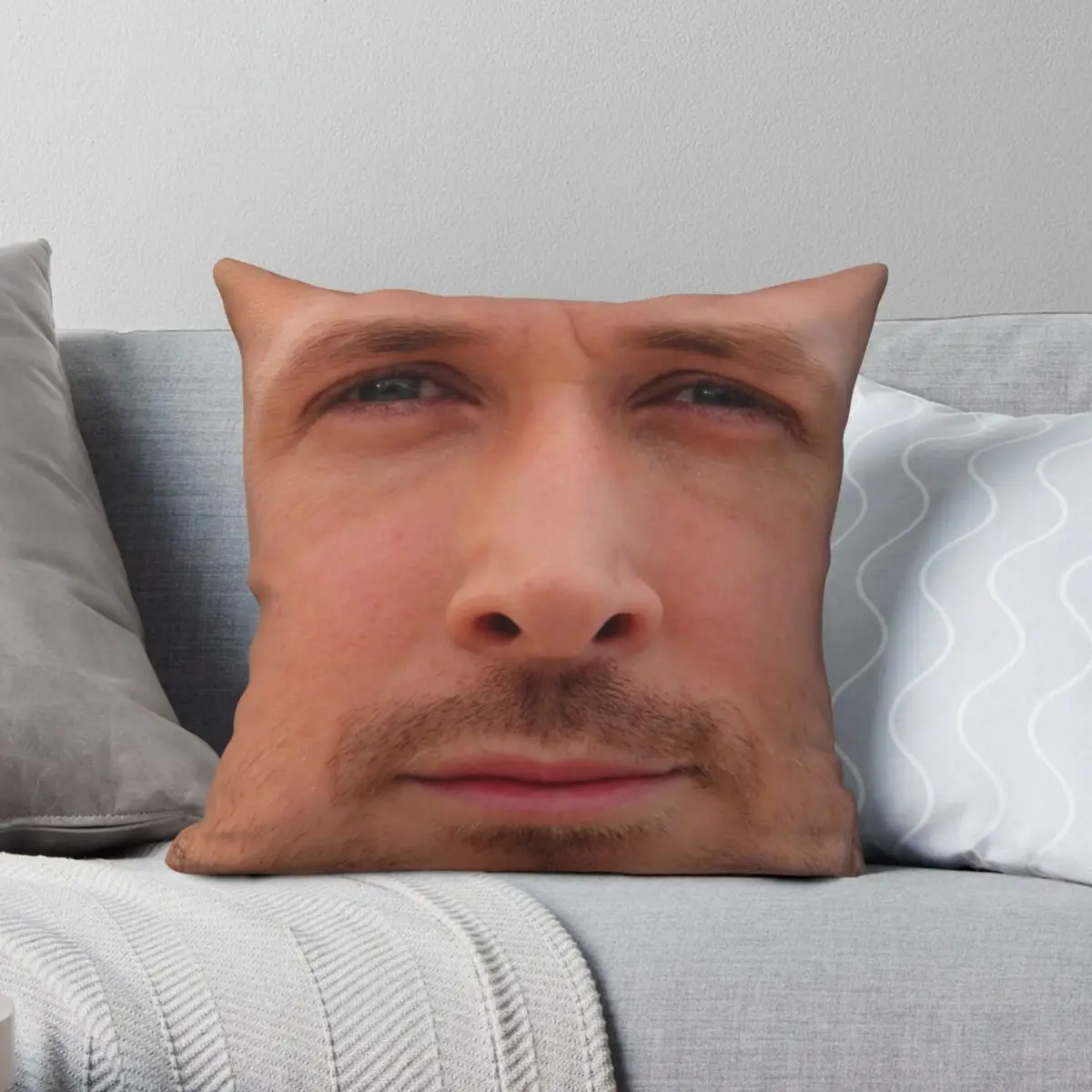 pillow with Ryan Gosling's face on it