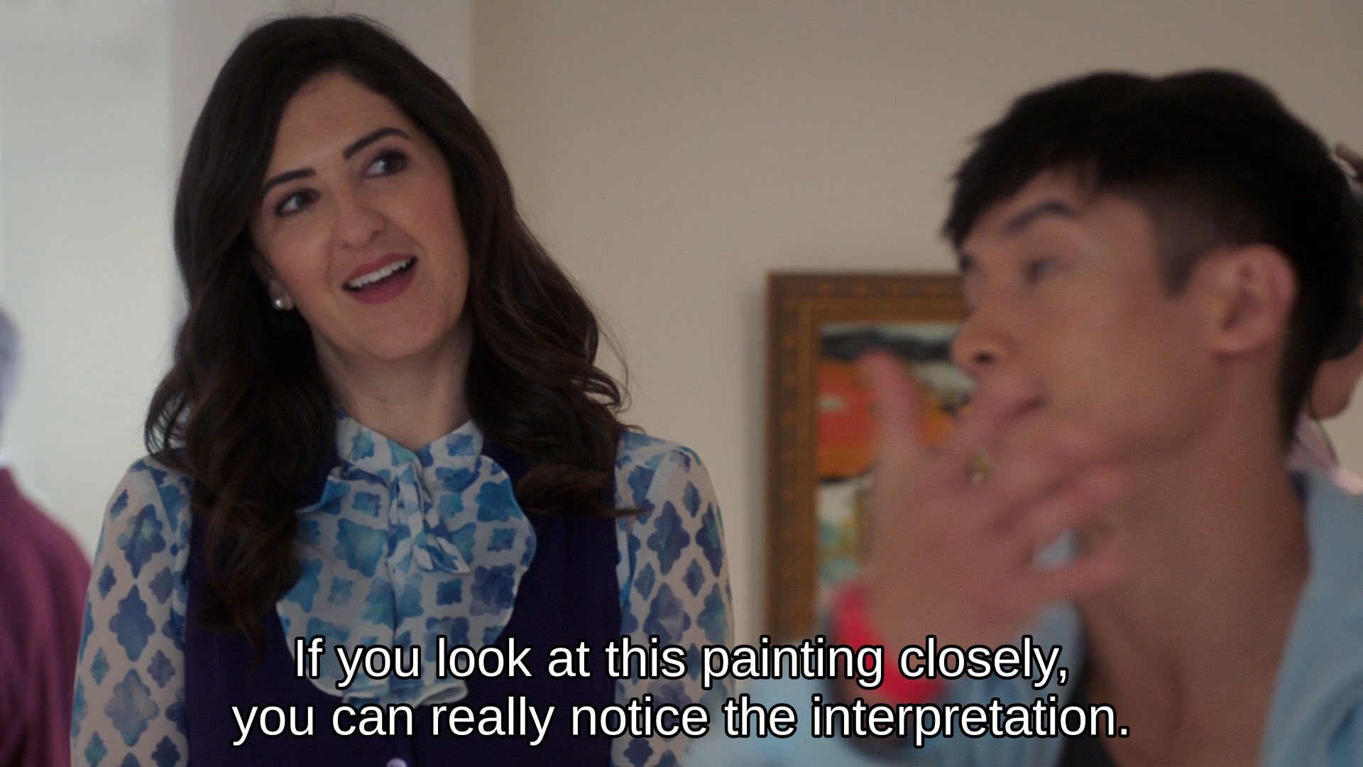 "if you look at this painting closely, you can really notice the interpretation."