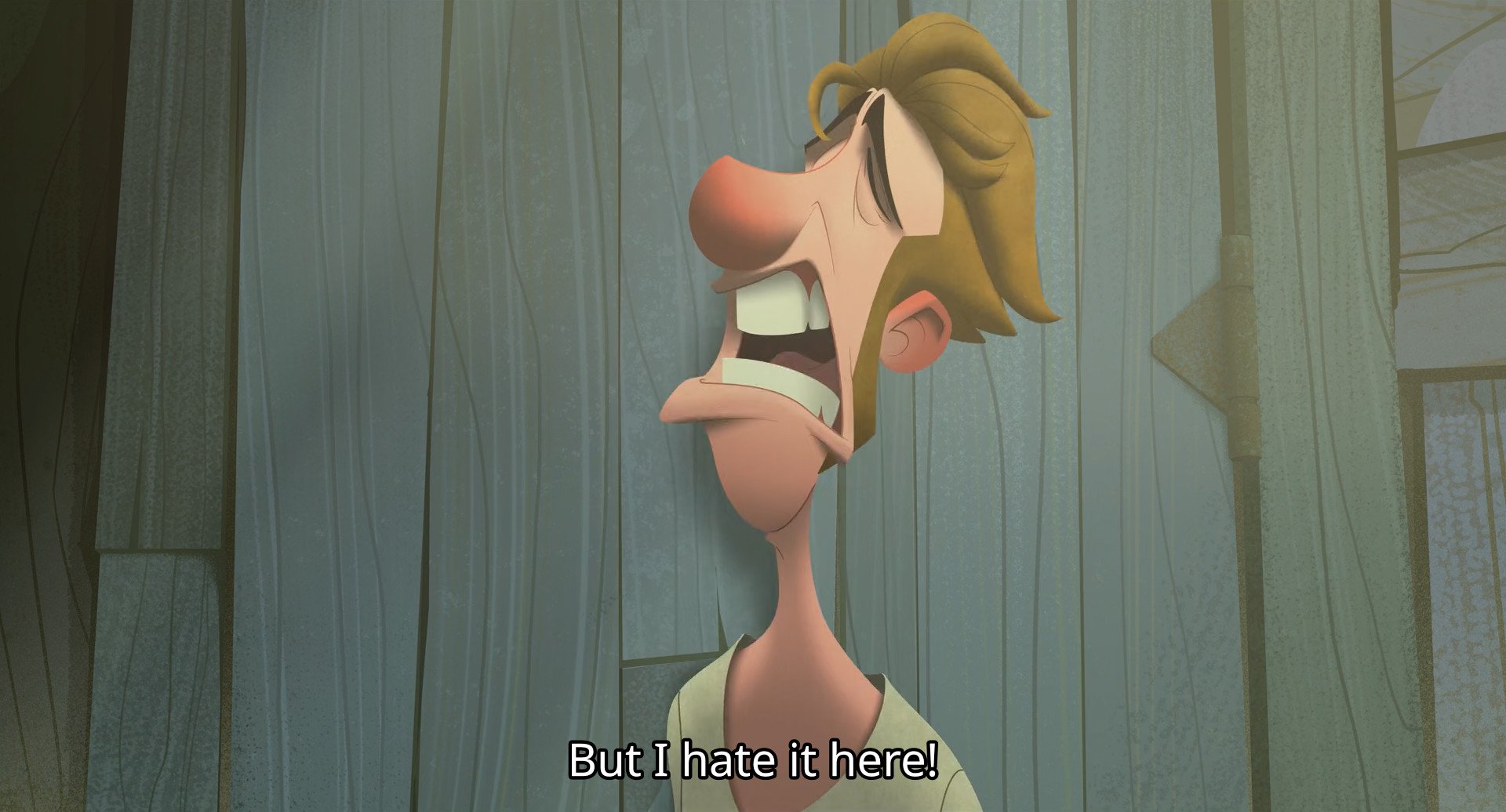 jesper from klaus crying and saying "but i hate it here"