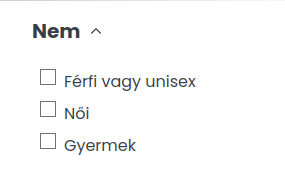 multiple choice list of genders on a hungarian website, with the options being the one in the post