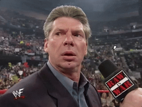 vince mcmahon turning surprised