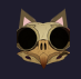 screenshot of a skeleton of hooty's face, with misskey's cat ears attached to him