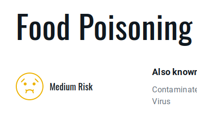 food poisoning: medium risk