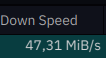 Download Speed of 47MiB/s
