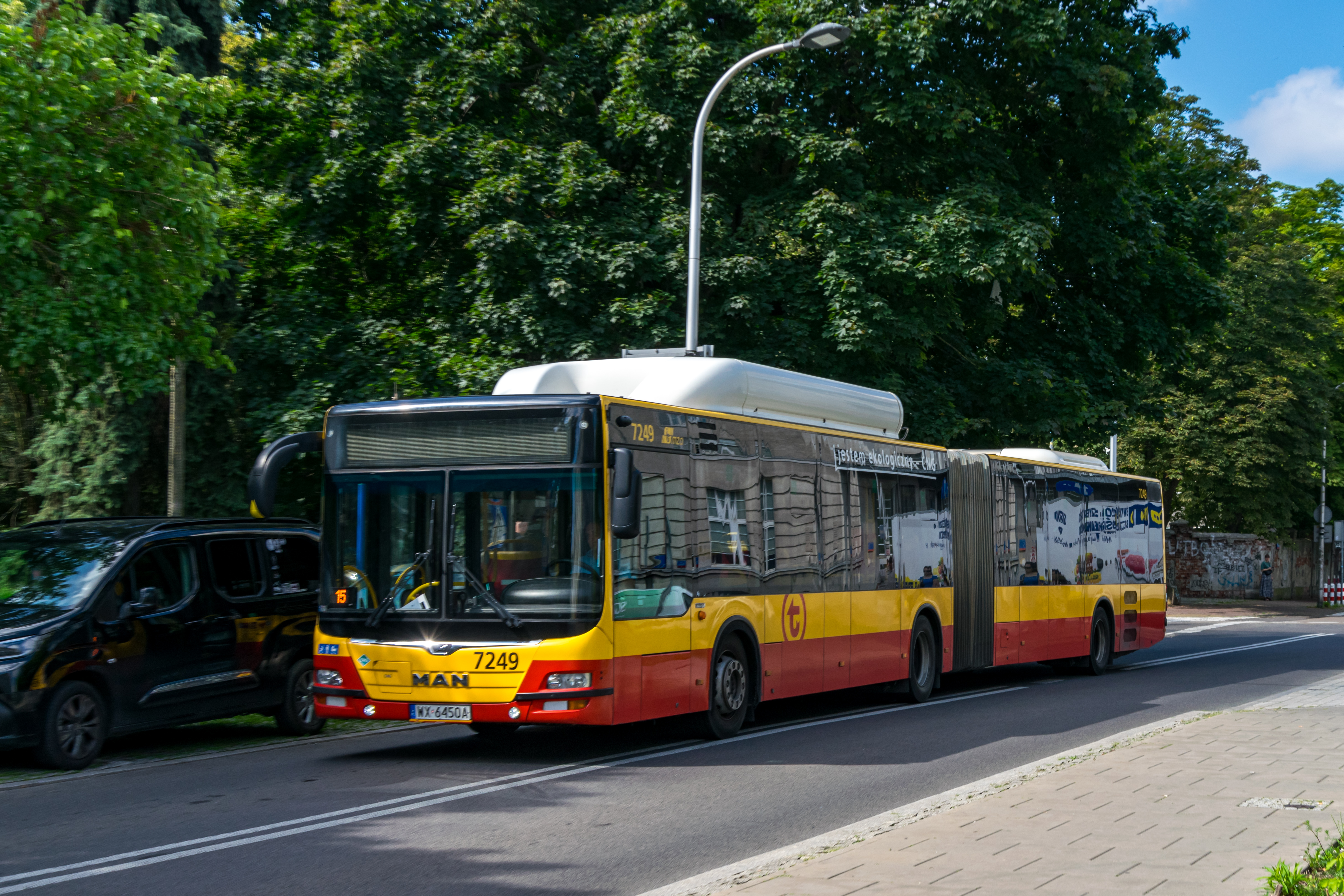 yellow-red bus