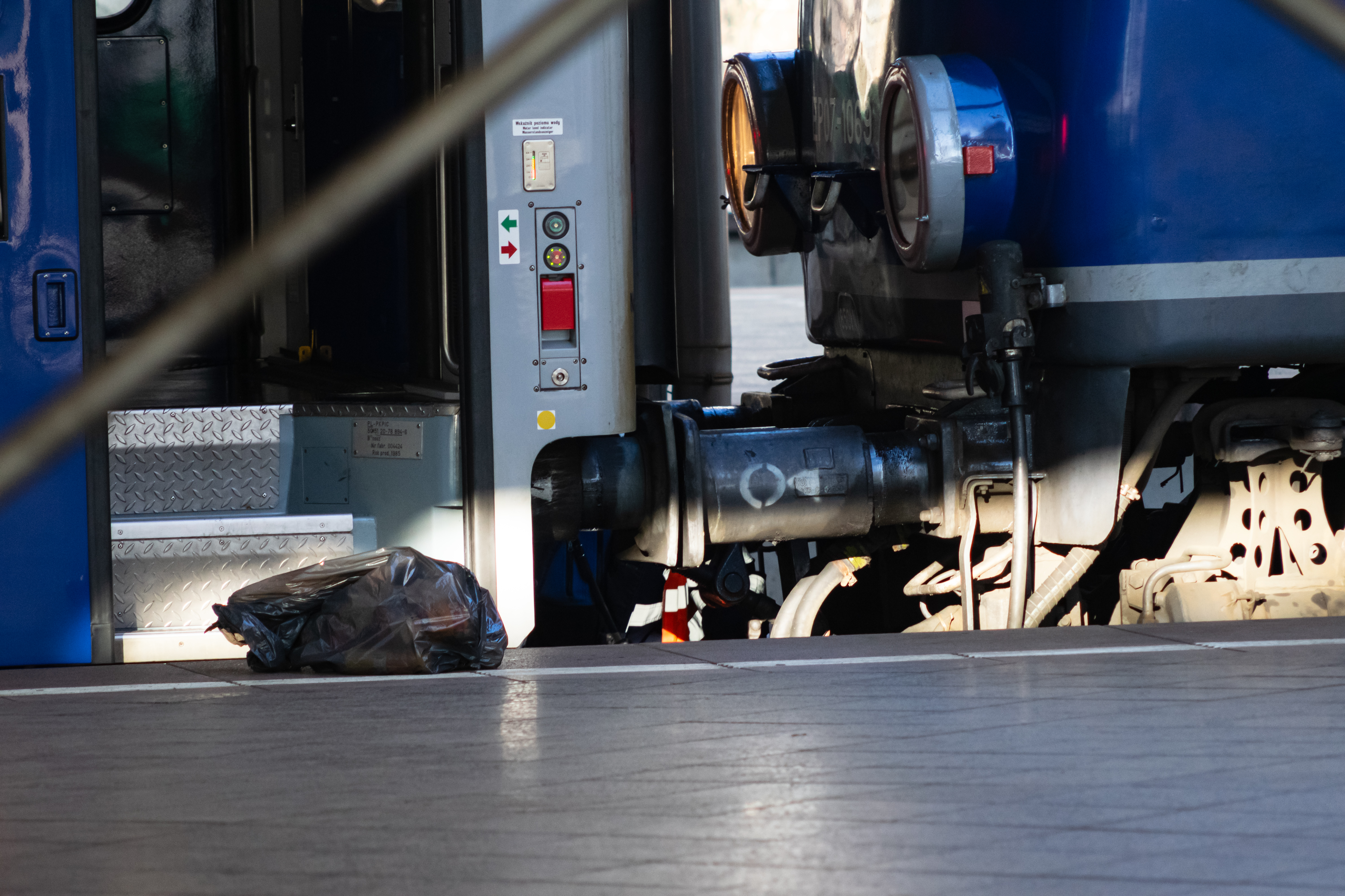 EP07 loco getting connected to the coach