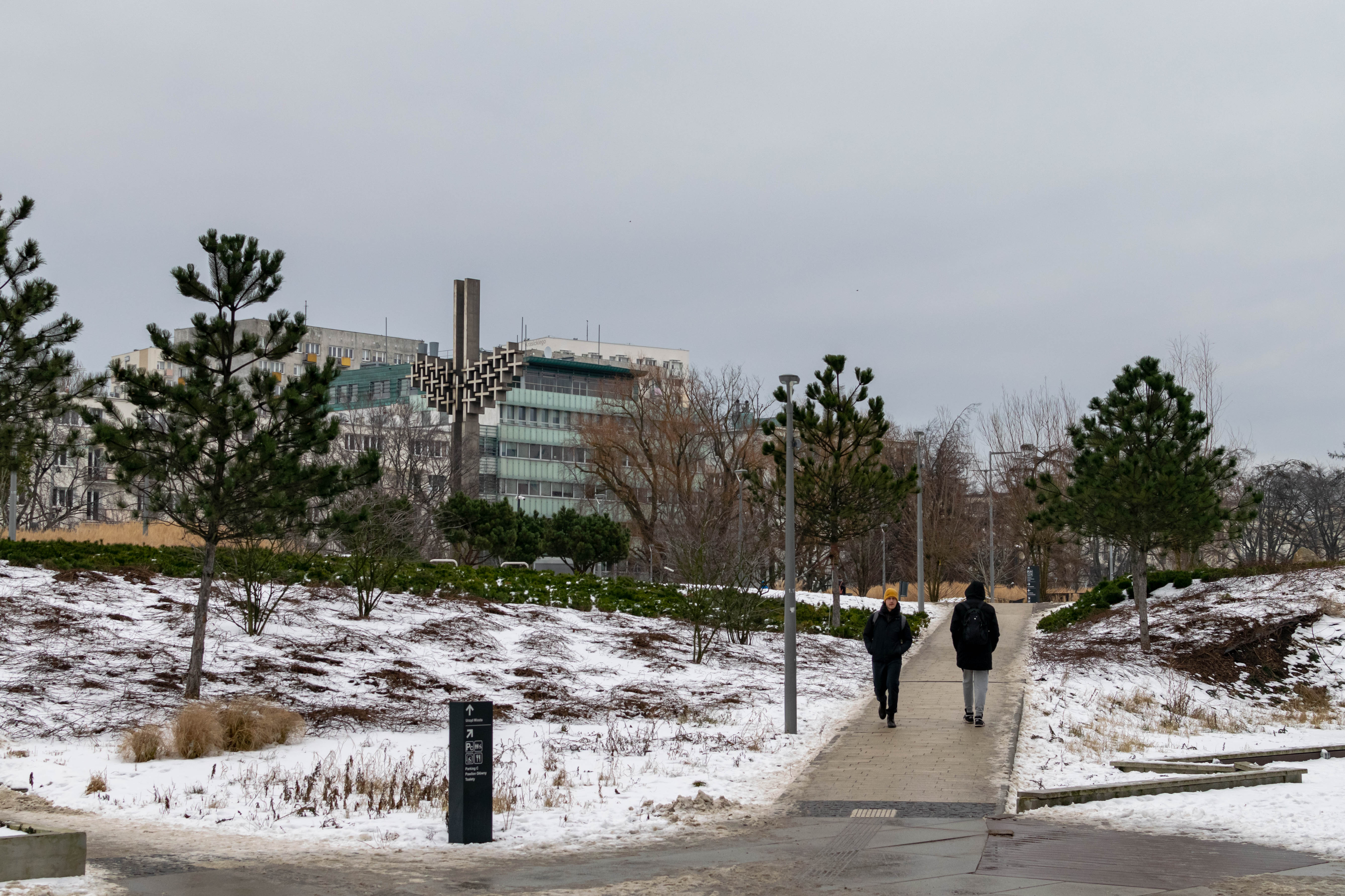 a park thing with a big cross