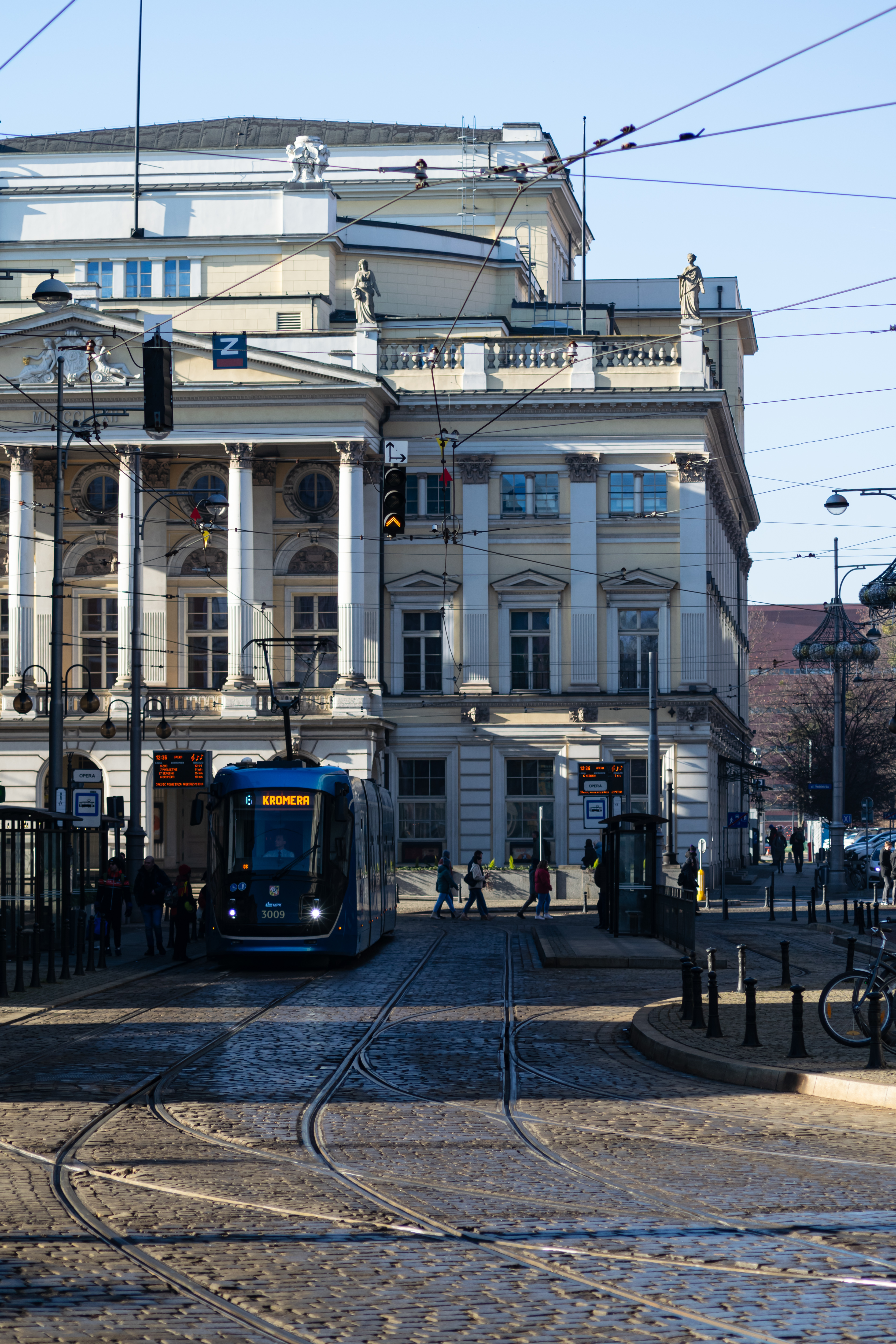 another Škoda 16T stopped in front of an opera