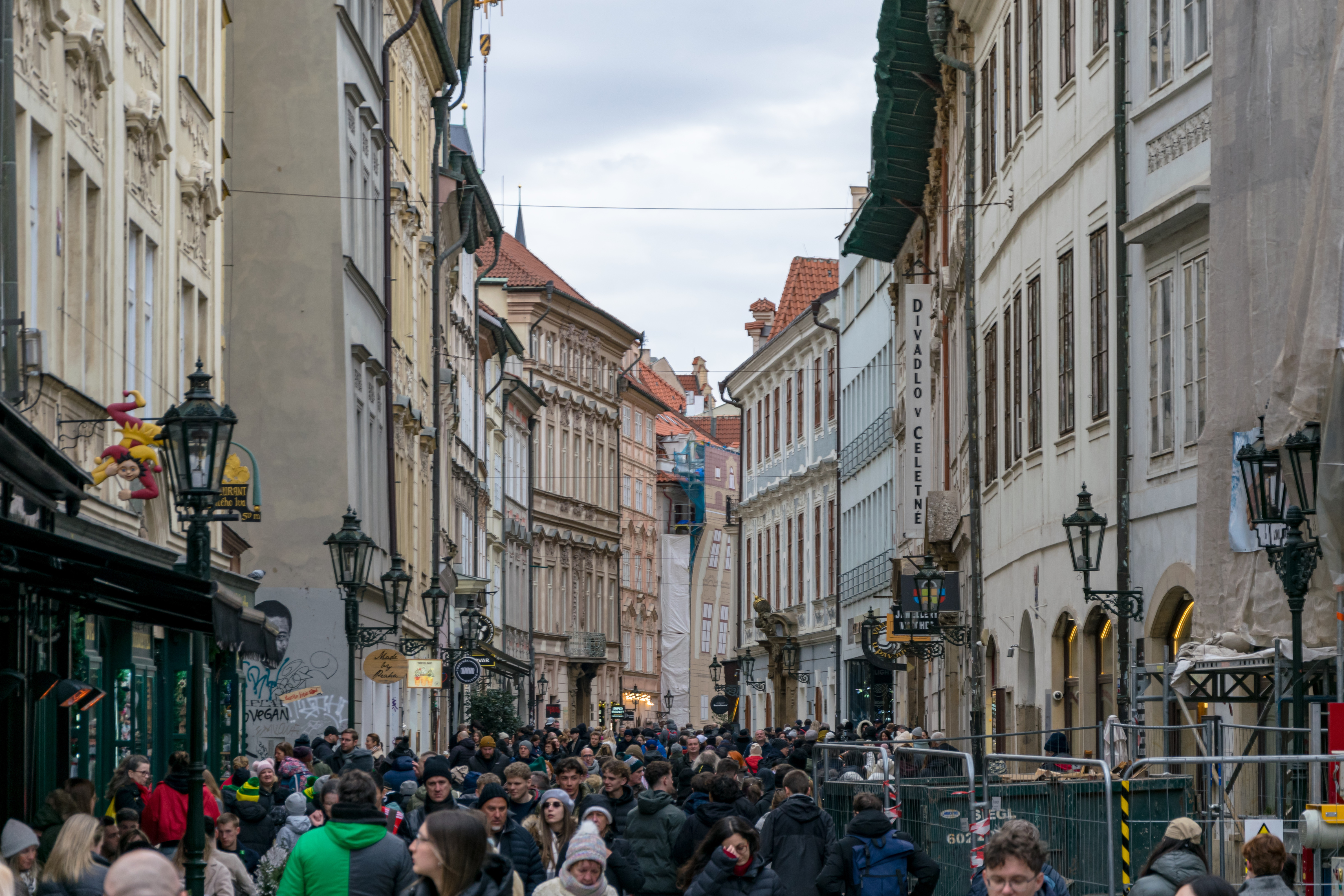 Overcrowded narrow-ish street