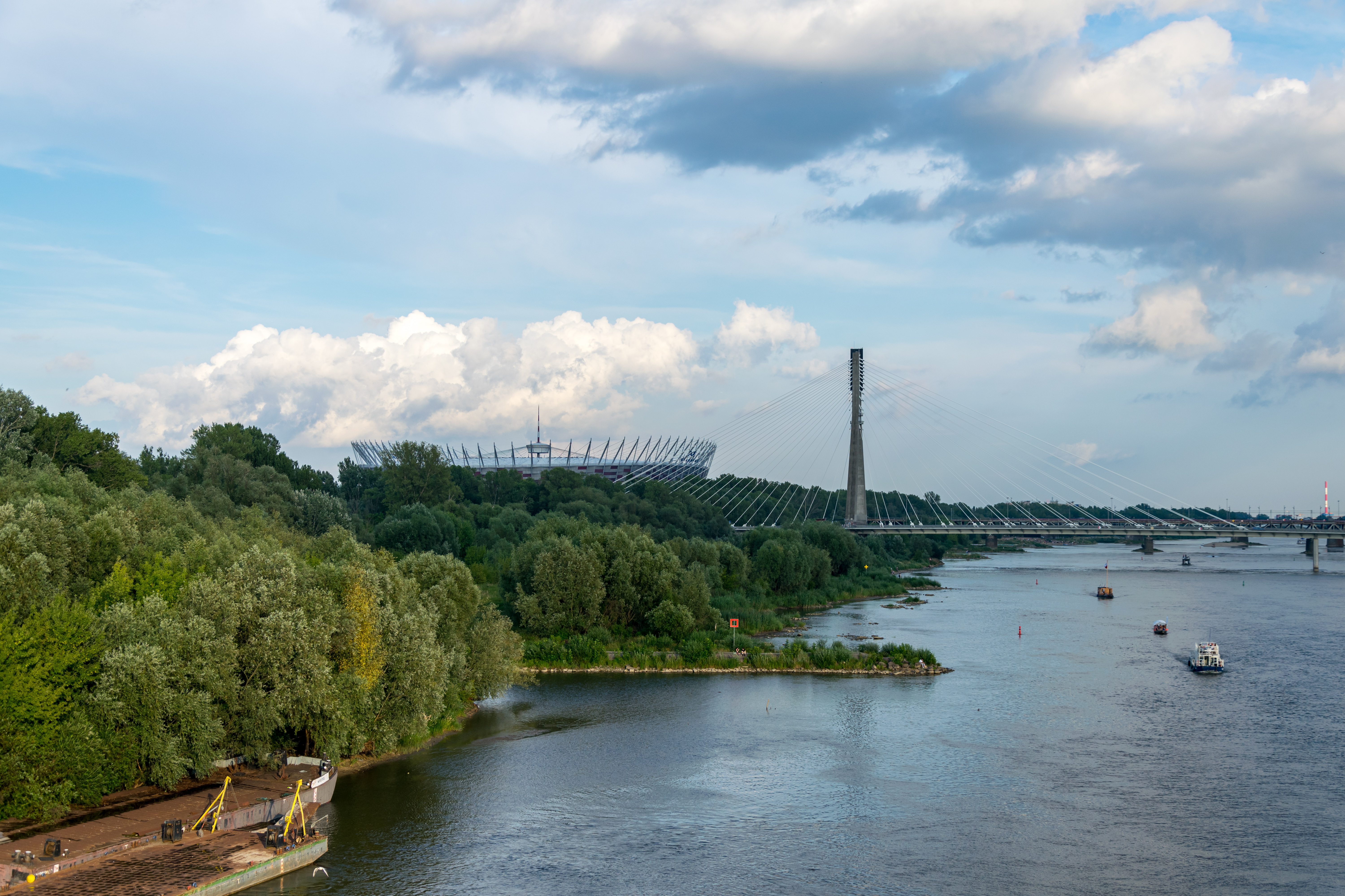 national stadium and a bridge