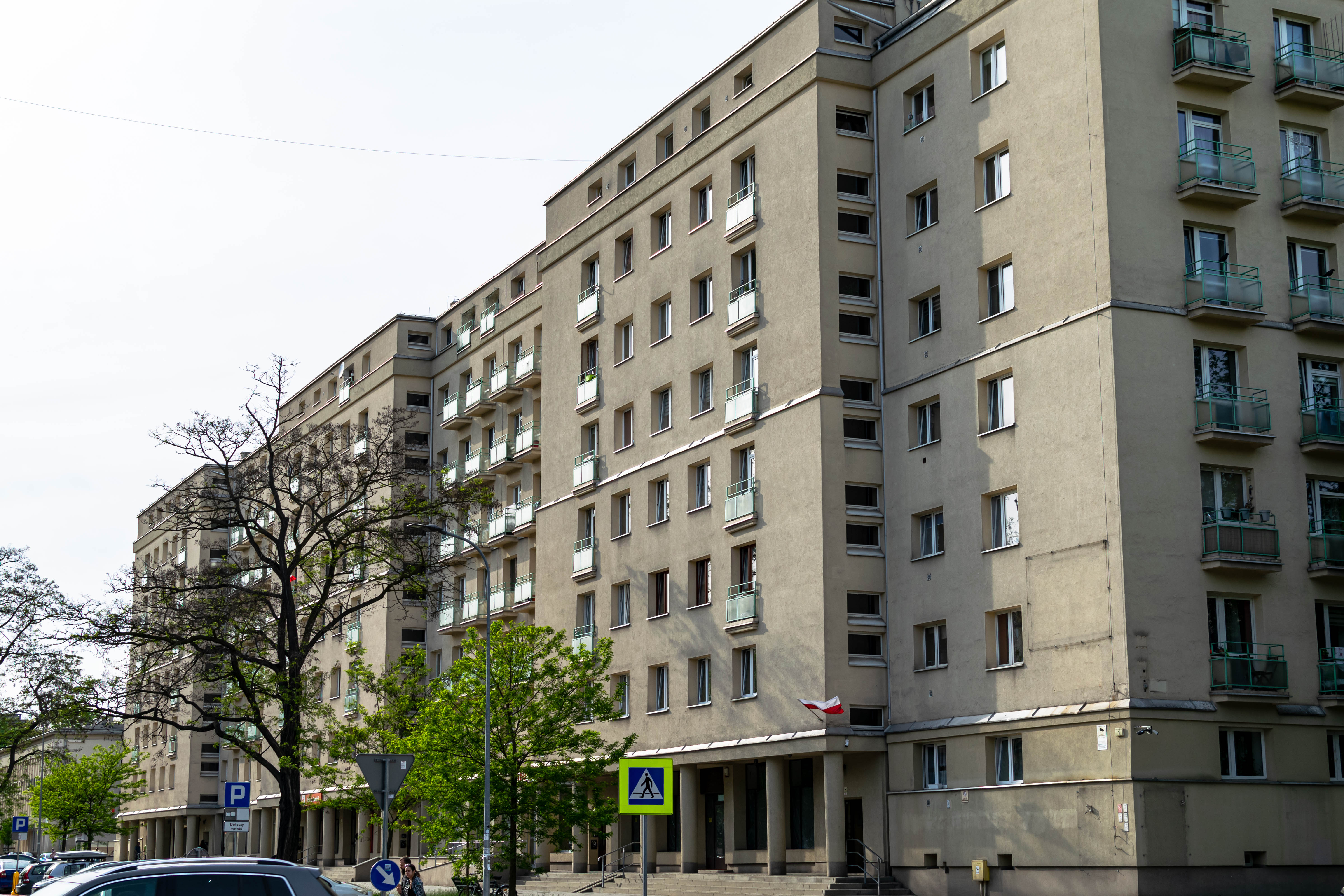 long modernist residential block