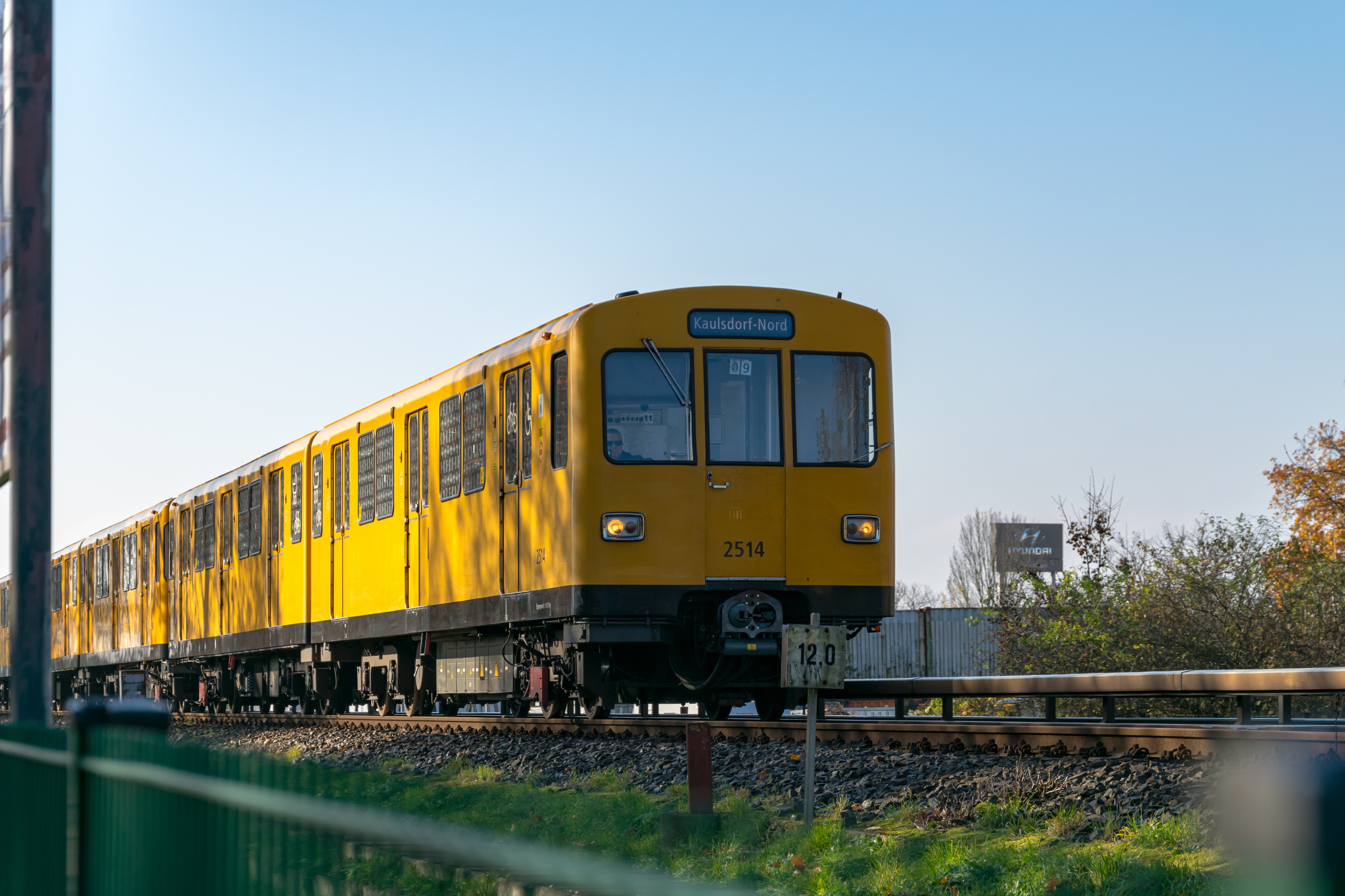Old yellow metro train