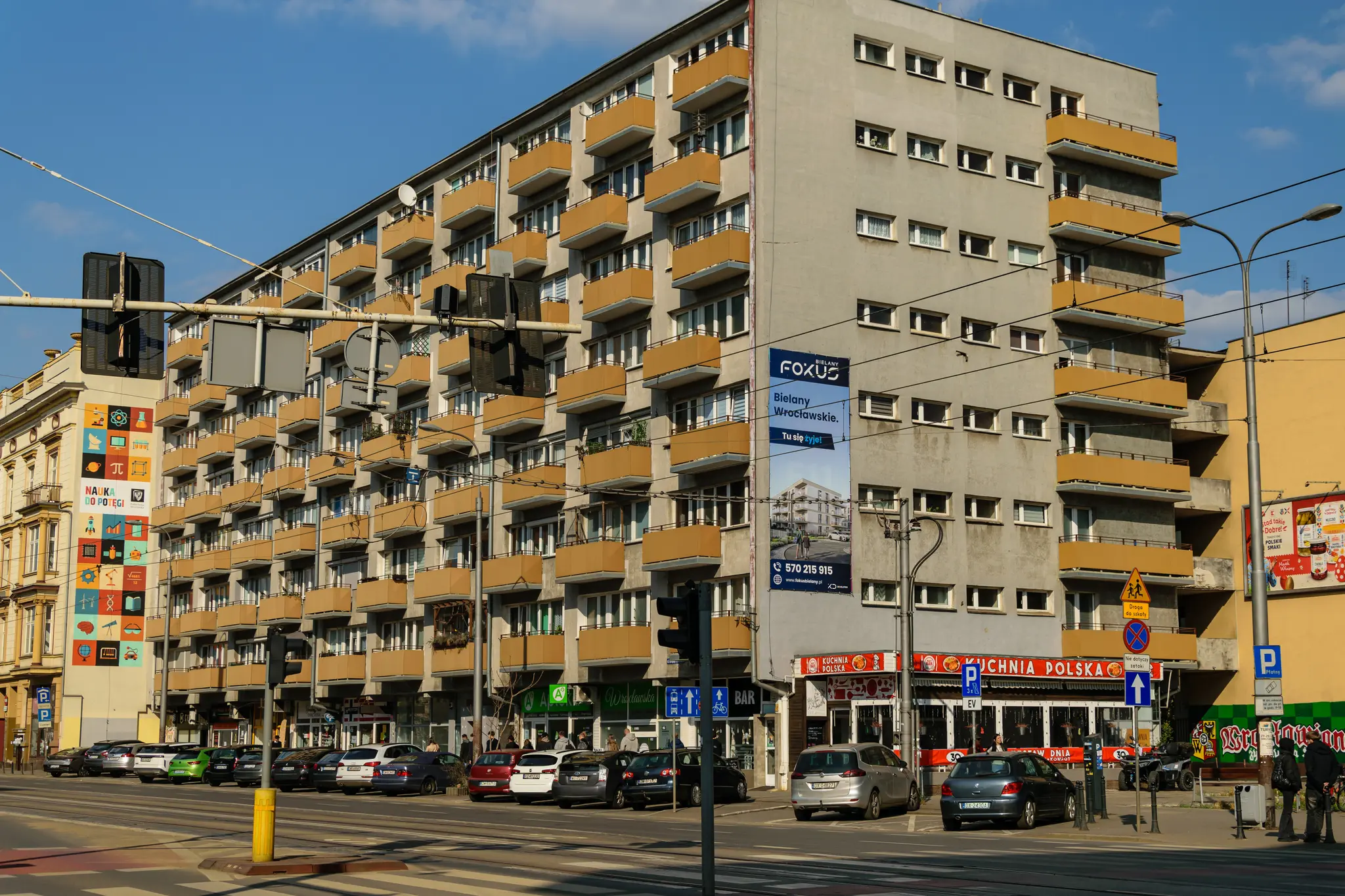 Commie block where balconies have an alternating offset depending on the floor