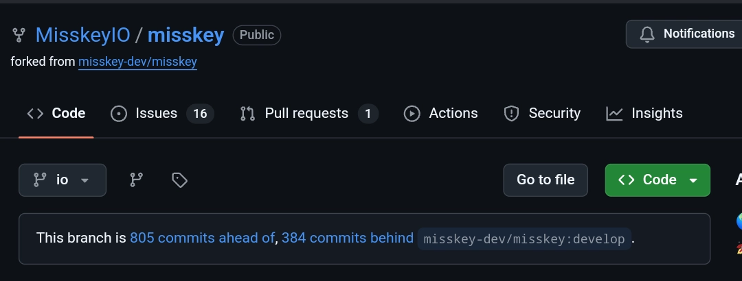 misskey.io fork of misskey, 805 commits ahead of upstream