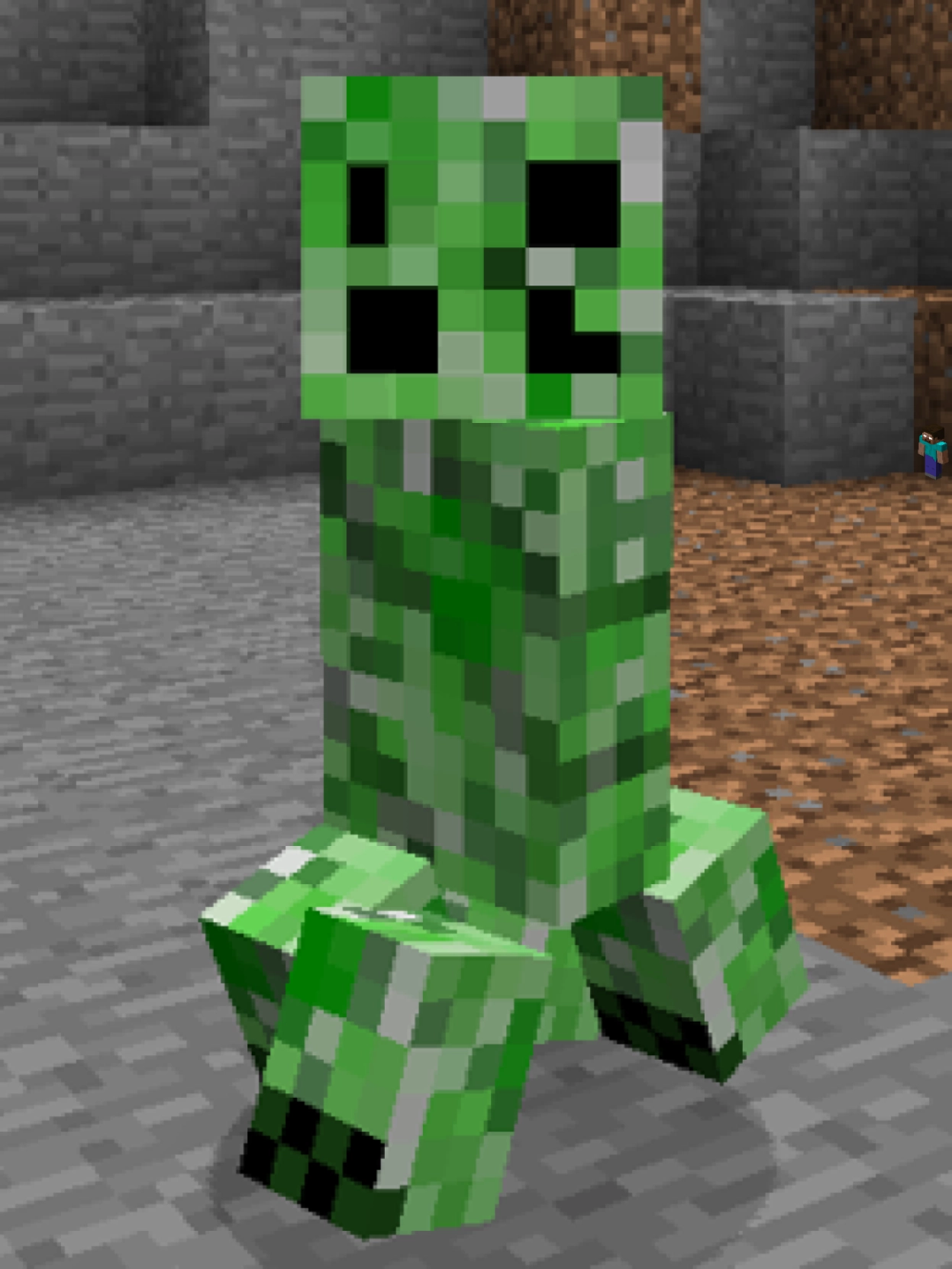 minecraft creeper but with loss as a face