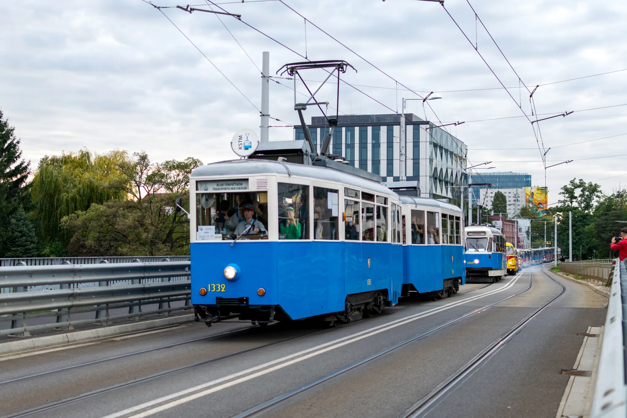 White-blue Konstal N, with Konstal ND coupled