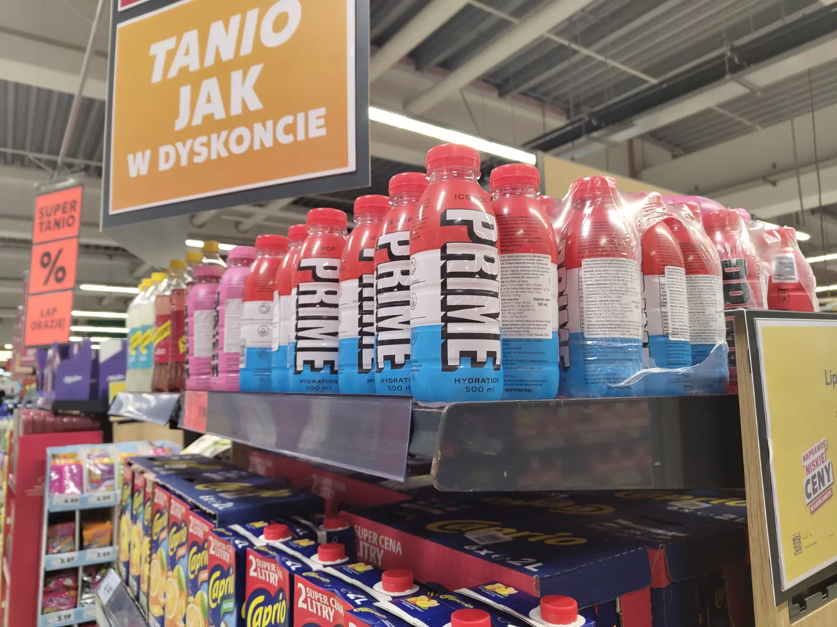 prime isotonic drinks, imported to poland