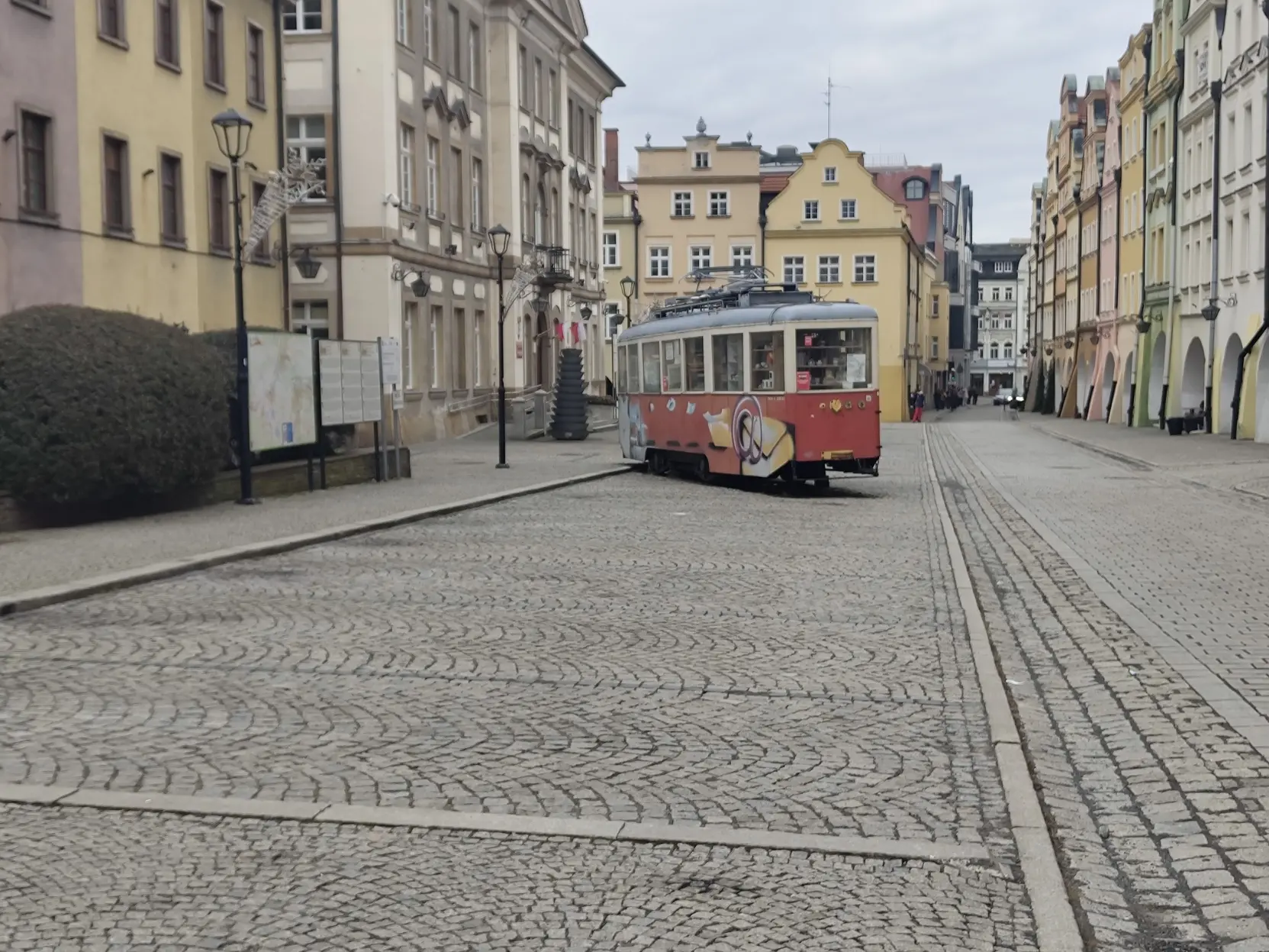 old tram turned into a shop
