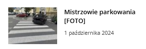 mistrzowie parkowania, na miniaturze jakiś cep który zaparkował swoją limuzynę na zebrze