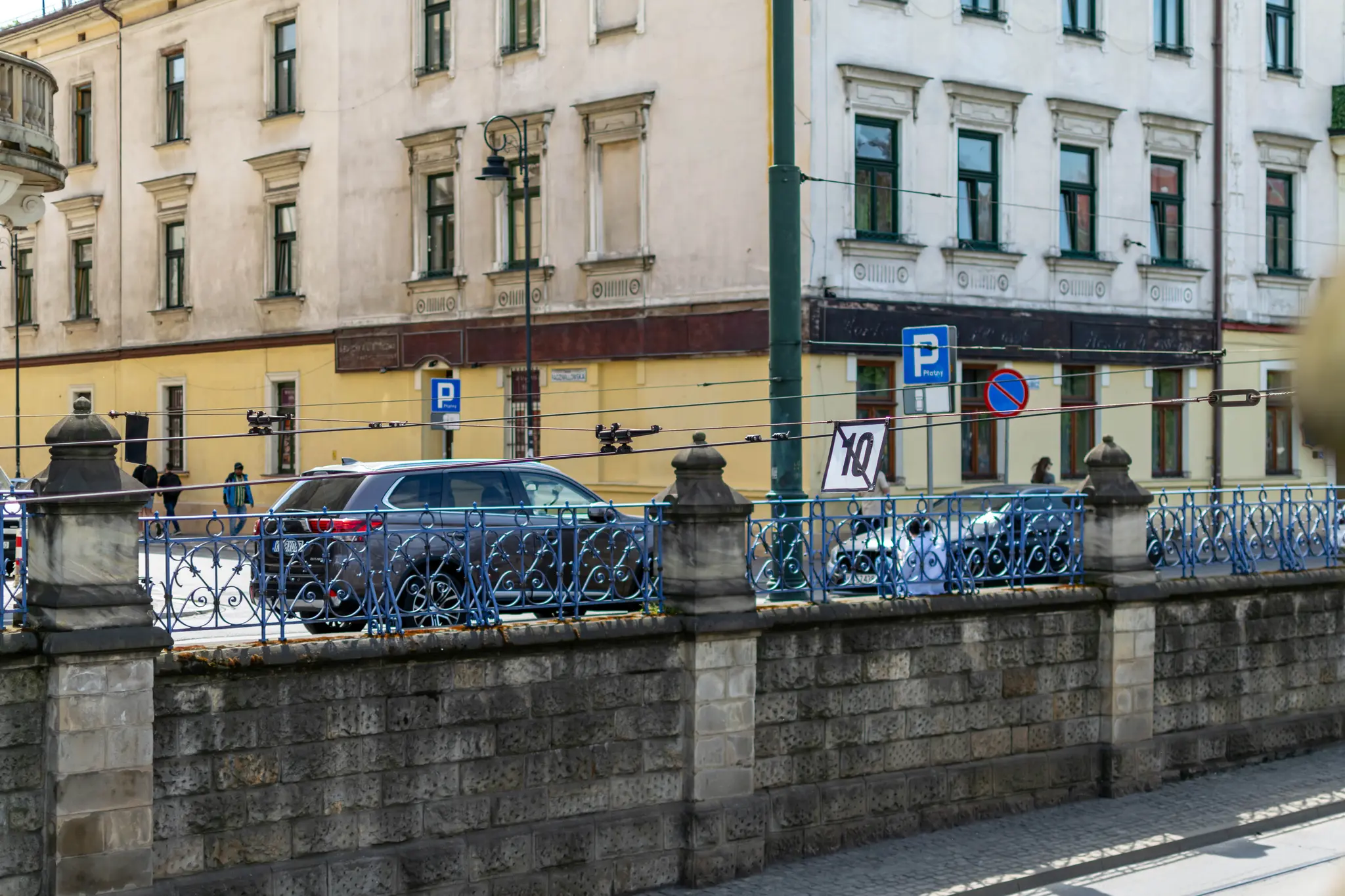 Old building on the other side of the trench