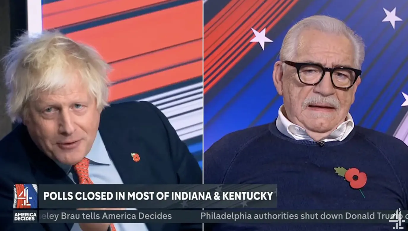 boris johnson on channel 4 election night