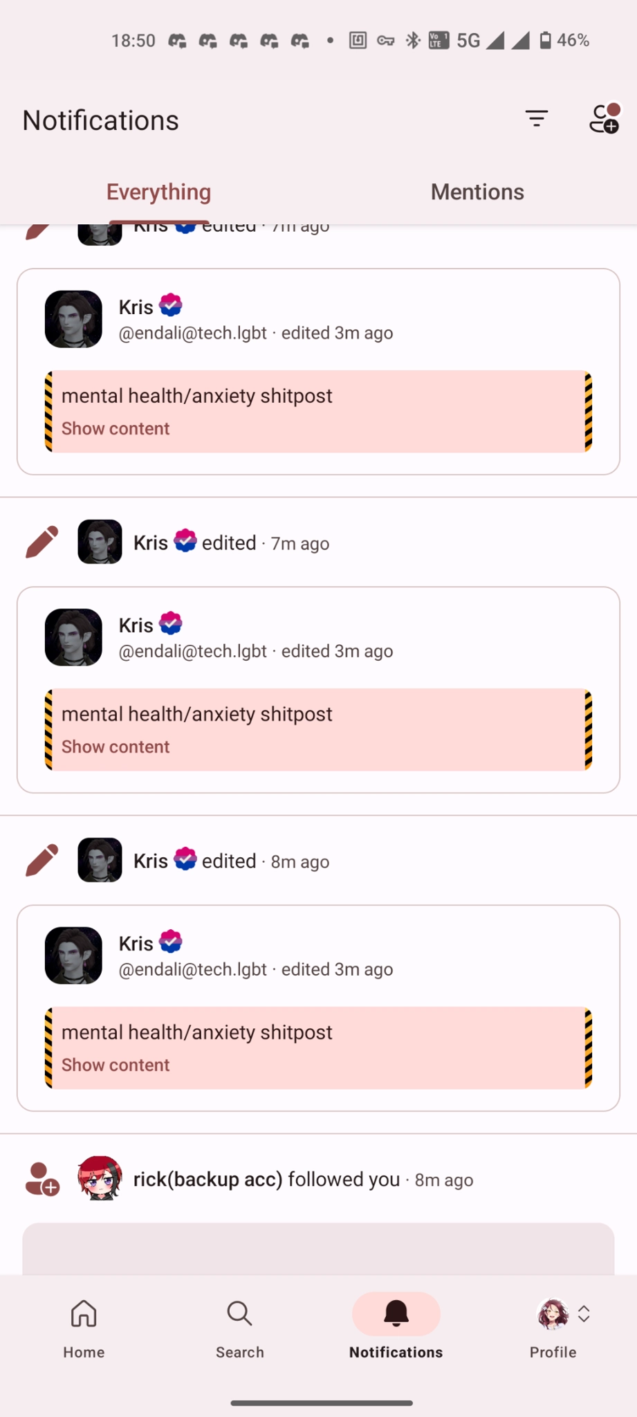 moshidon notifications full of kris edits
