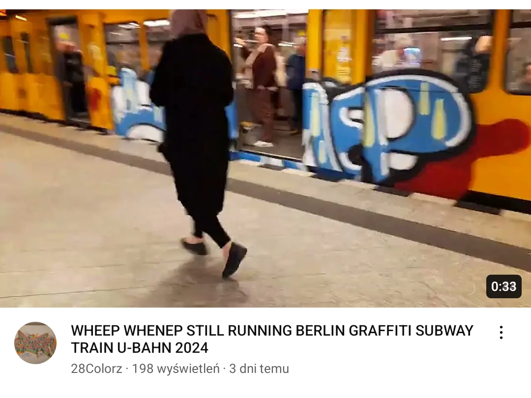 some dumbass on youtube bragging about painting graffiti on berlin u-bahn