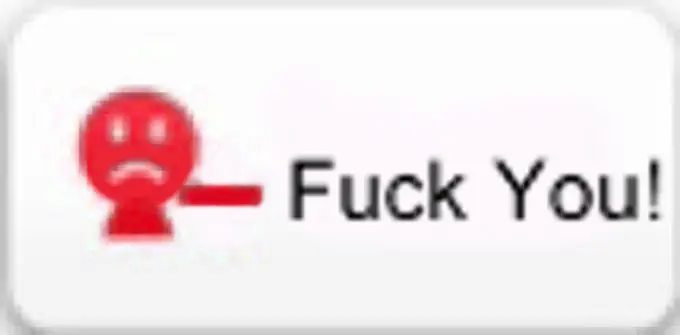 button styled like miiverse Yeah! button but instead says Fuck You! and has a sad red person with -